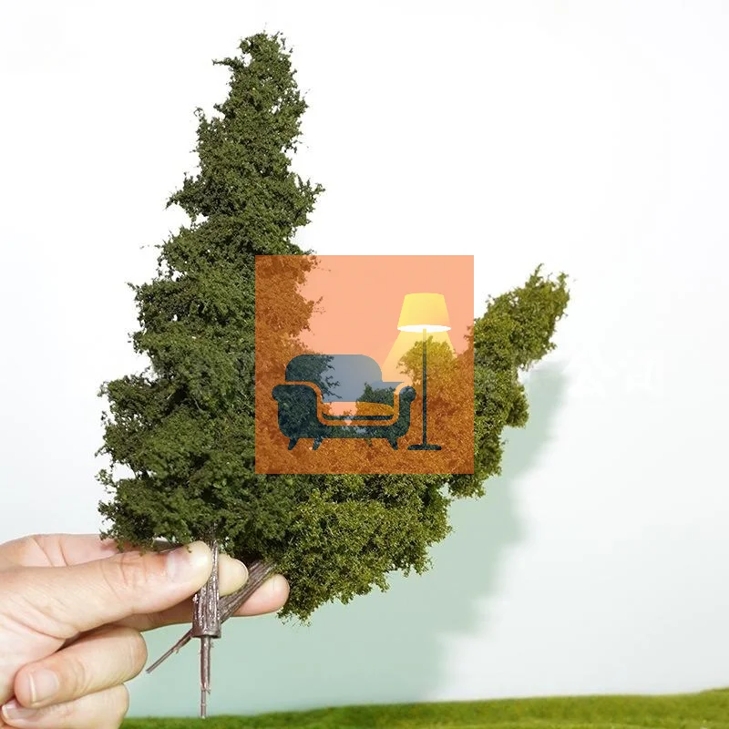 1Pcs Sand Table Material Handmade Diy Landscape Decor 14/21cm Model Pine Tree Train Layout Simulation Wire Tree Model