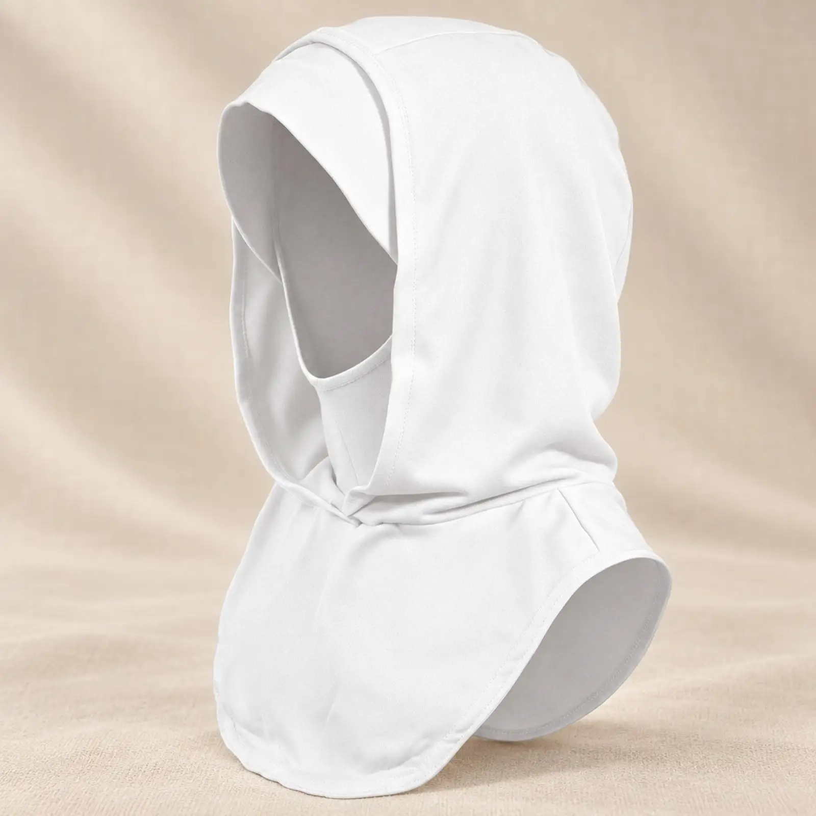 Stretchy Knit Head Scarf Hood for Women Comfortable Head Wrap with Neck Coverage for Travel and Leisure