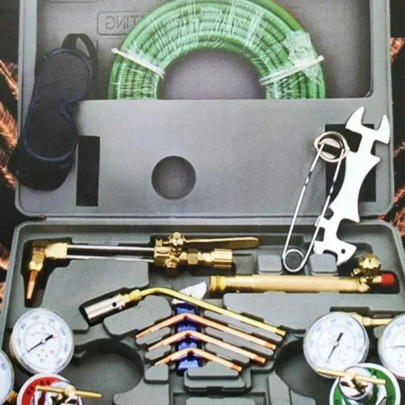 Oxygen Acetylene Welding Cutting Torch Kit Professional Brazing Set with Carrying Case