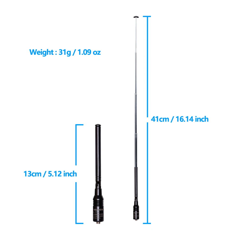 Quansheng UV K5 Walkie Talkie Telescope Antenna NA-774 SMA-Female BNC144Mhz 430Mhz Two Way Raido Talki Walki For BAOFENG UV-5R