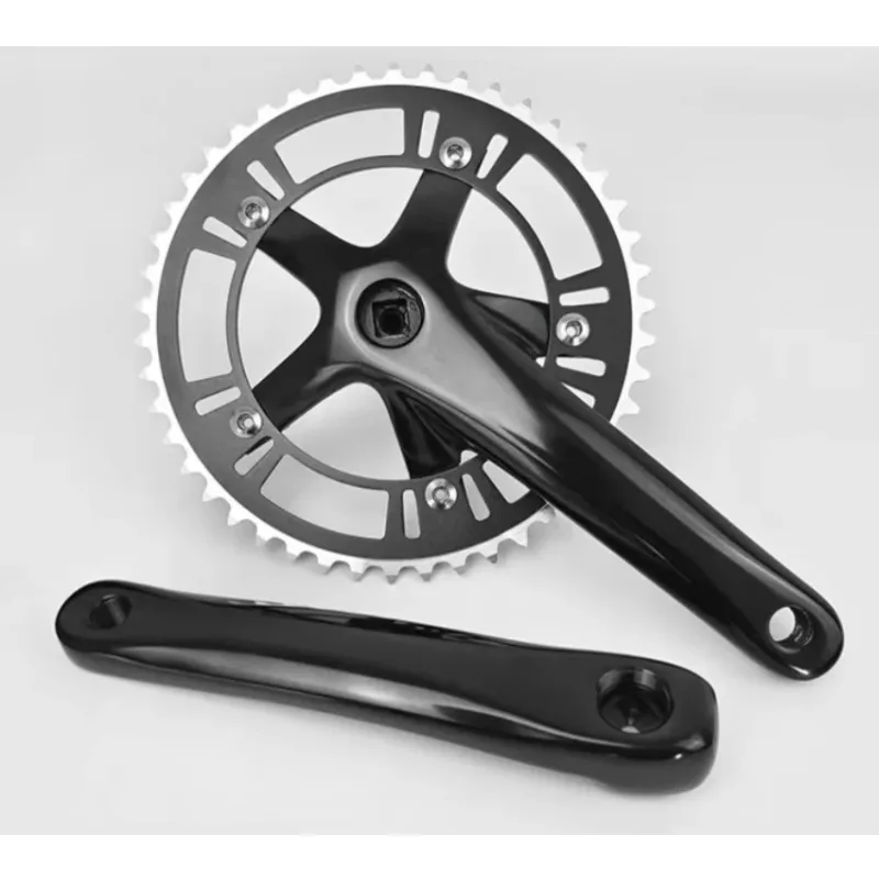 

Track Bike BCD130 Single Speed Bicycle Chainring 46/48t 170mm Hollow Square Bicycle Crankset Fixed Gear Bike Chainwheel Crankset