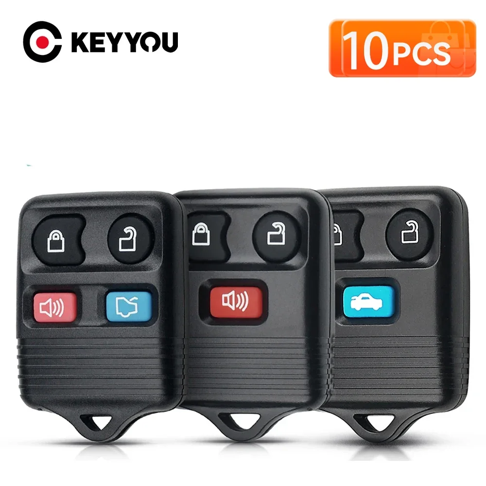

KEYYOU 10Pcs For Ford Transit MK6 Connect 2000 2001 2002 2003 2004 2005 2006 Remote Car Key Shell 3/4/5 Buttons Fob Replacement