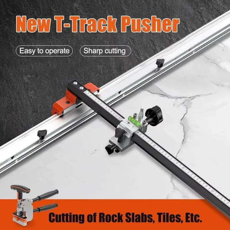 T-shaped Slide Rail Pushing Knife Rock Plate Manual Large Floor Tile High-precision Cutting Artifact
