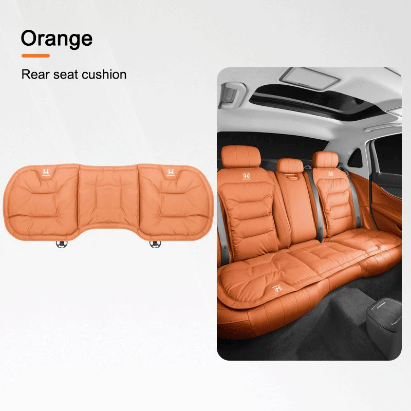 Car Breathable Seat Cushion Velvet Pads Rear Seat Cover Stickers For Honda Mugen Power Civic Accords CRV Hrv Jazz CBR VTEC VFR image 3