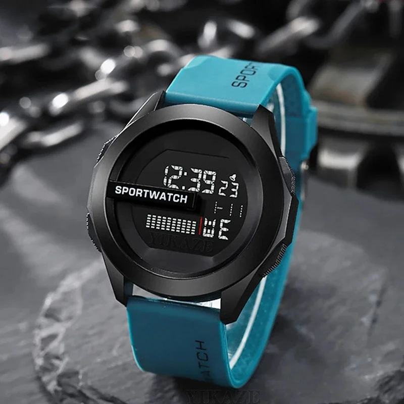 Sport Watch for Men Military Digital Watch Stopwatch Luminous Date Week Waterproof Men's Clock Electronic Wristwatch