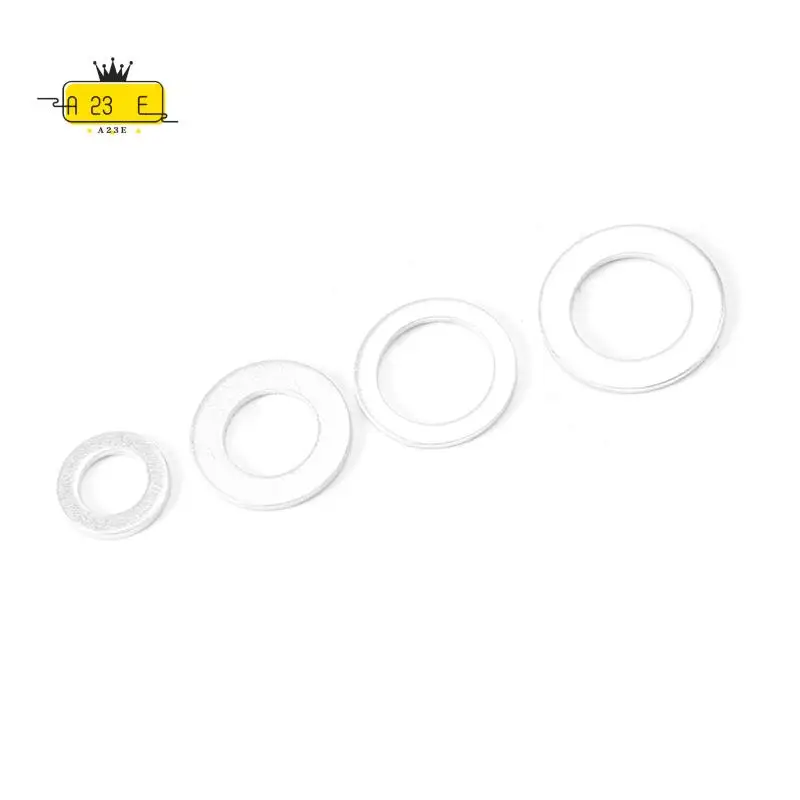 

A23E-450Pcs Алюминиевая прокладка Алюминиевая плоская шайба Комбинация алюминиевого уплотнительного кольца