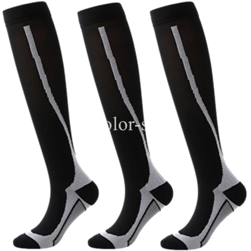 3 Pairs Lot Pack Compression Socks Stocking Running Men Women Compression Cycling Socks Knee High Running Socks Compression