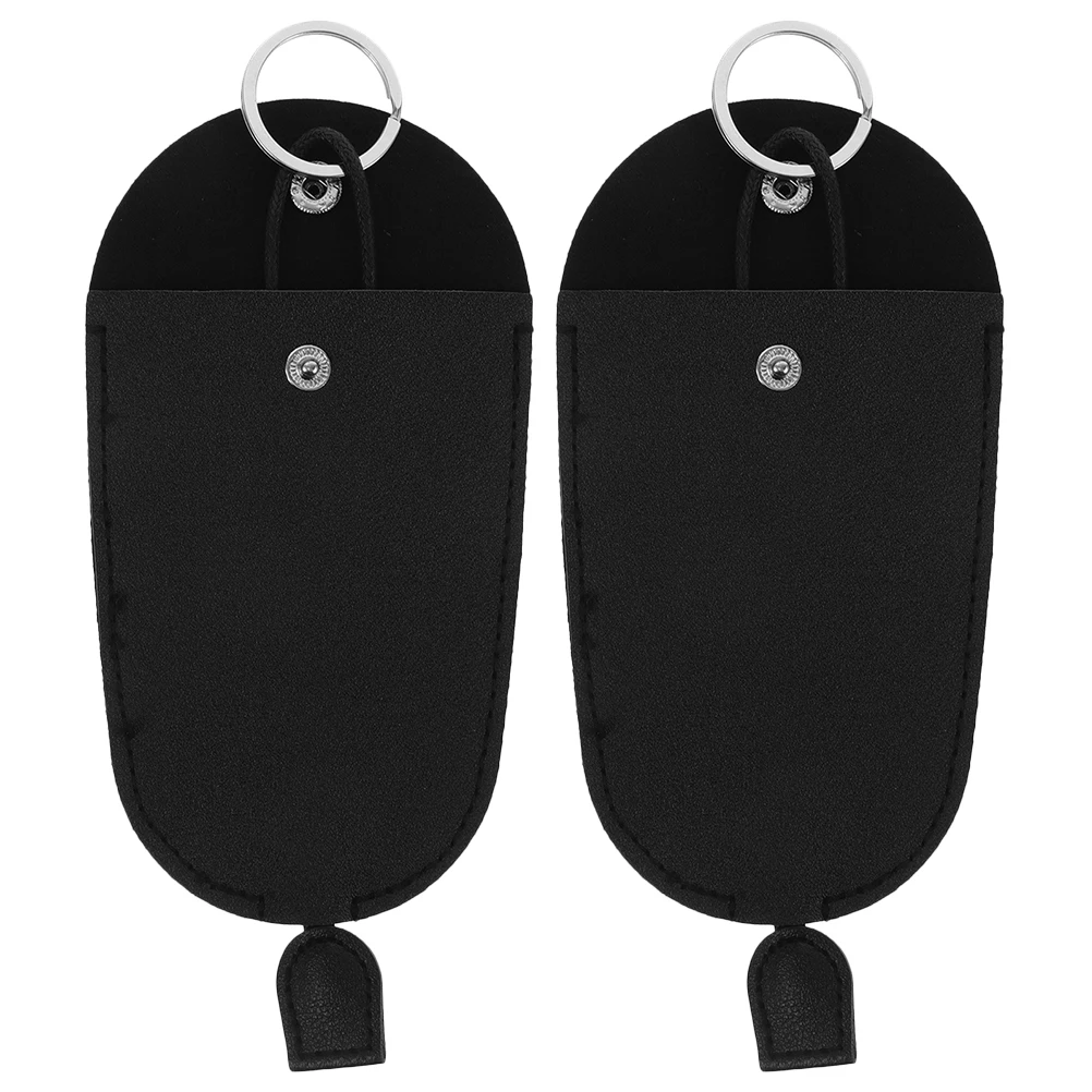 

2 Pcs Car Key Bag Organizer Fob Case Storage Pouch Holder Pu Men Pocket