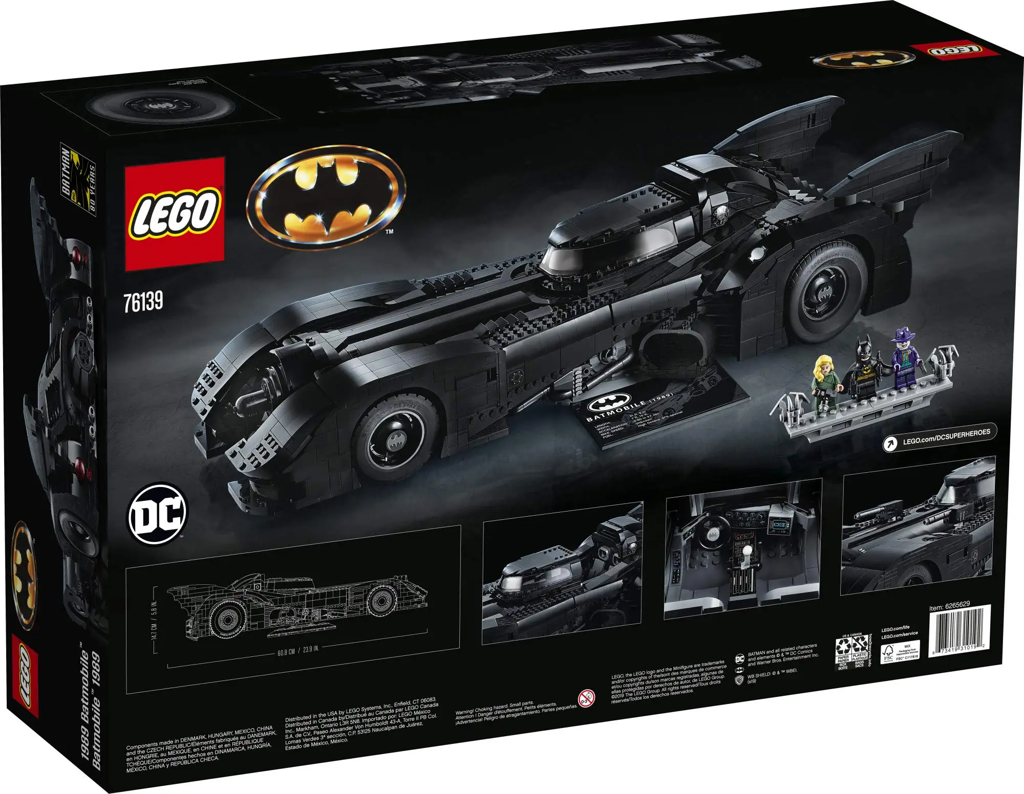 LEGO DC Batman 1989 Batmobile 76139 Building Kit (3306 Pieces) for Children\'s Kids Birthday Christmas Gift