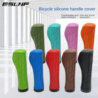 2PC Bicycle Handlebar Grips With Lock Ring Anti-slip Mount Bike HandleBar Silicone Grip Soft Handle Covers Colorful Bicycl