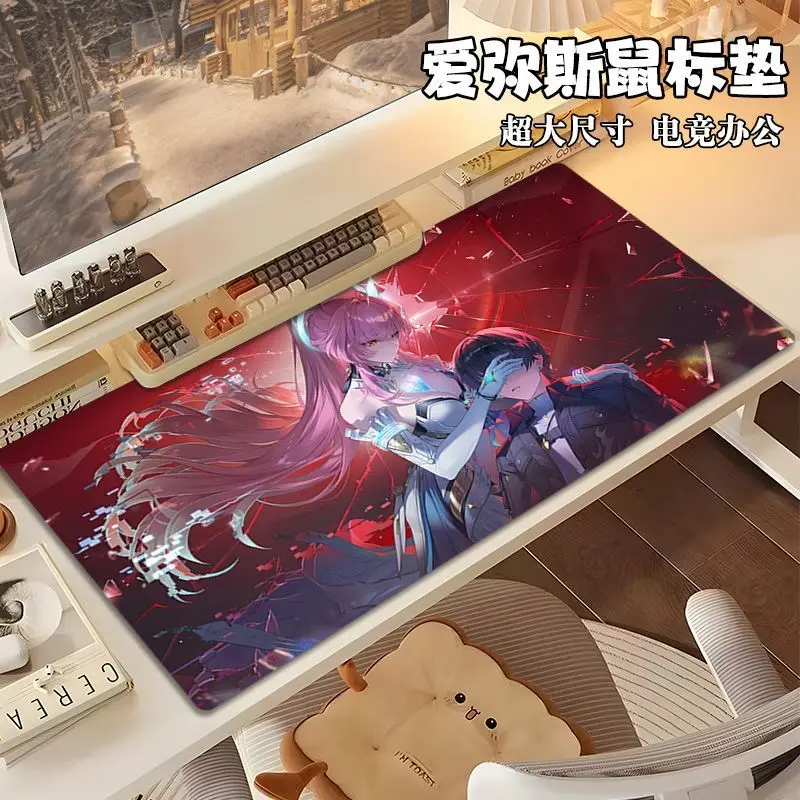 Wuthering Waves Aemeath Oversized Desk Mouse Pad Water Resistant Non Slip Base Game Keyboard Desk Mat Cosplay Gift