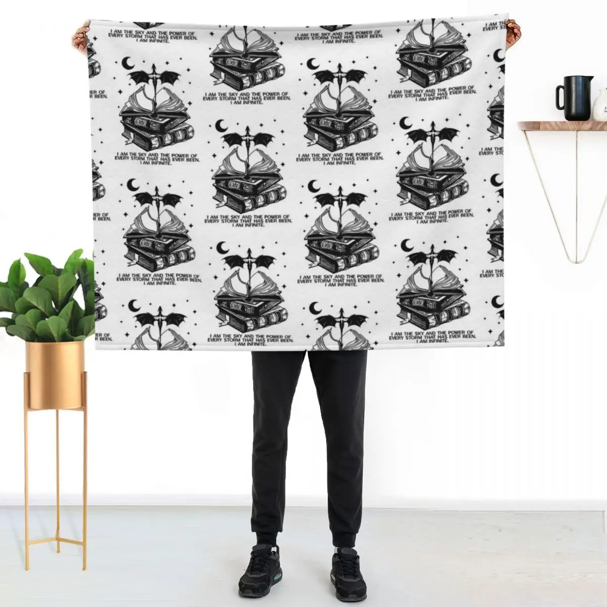 Fourth Wing I Am the Sky Throw Blanket Warm Flannel Blanket for Couch Chair Bedroom