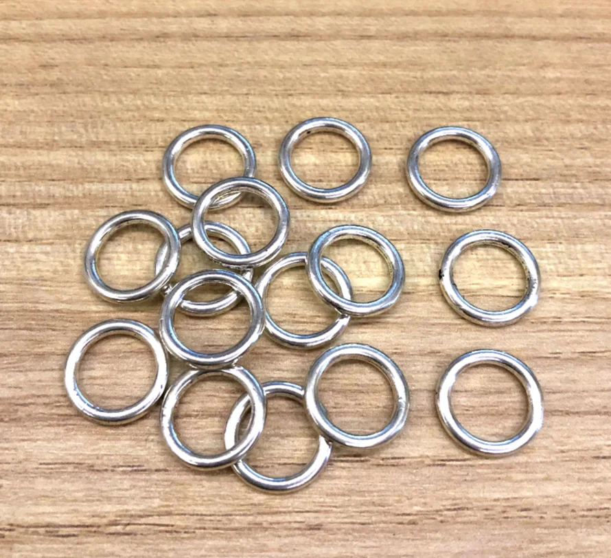 

50pcs 12*12mm Alloy metal simple closed ring pendants for DIY jewelry HW2713