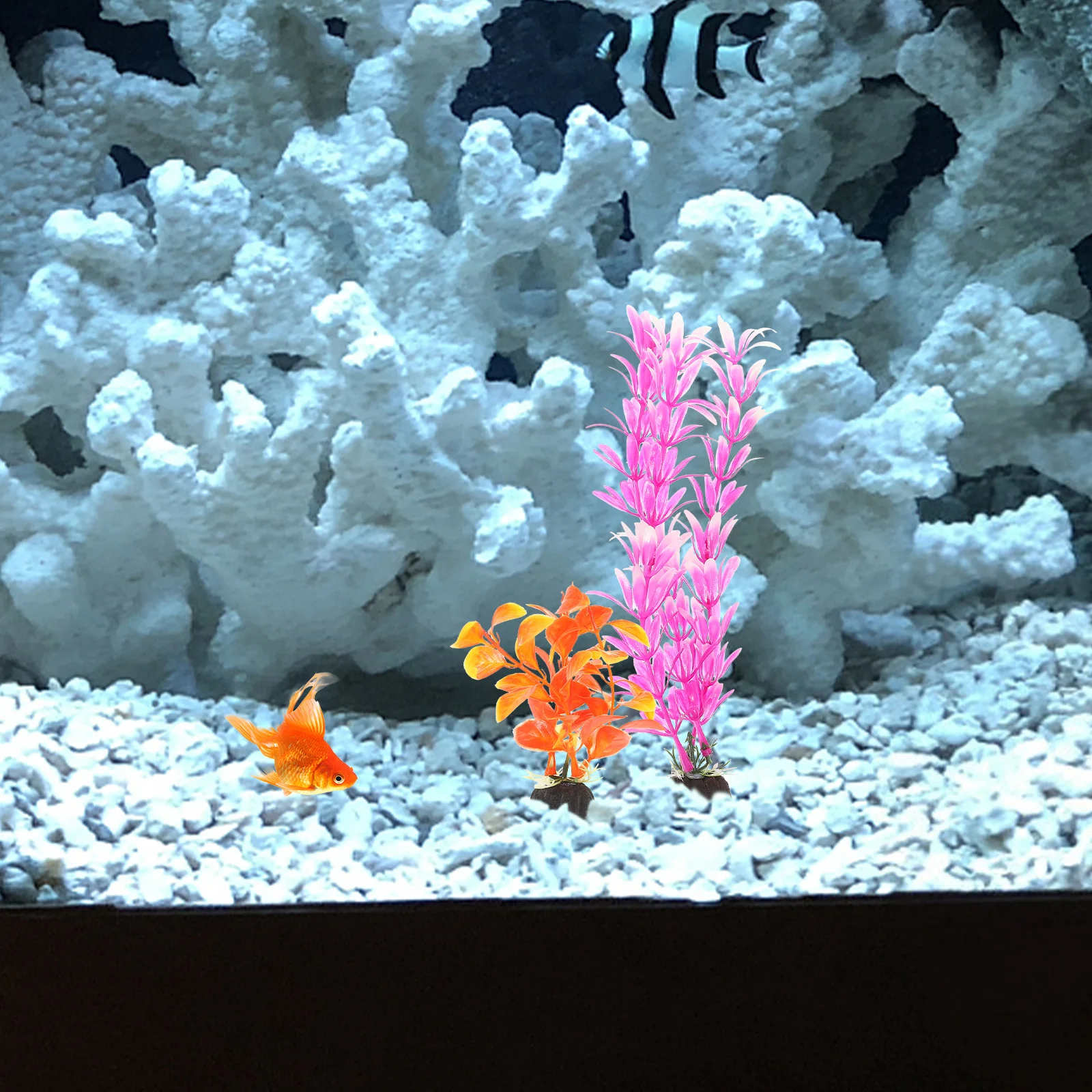 

20pcs Water Grass Adornment Artificial Aquarium Plant For Fish Tank Decor Simulation Aquatic Plant Decorative Plants Fake Green