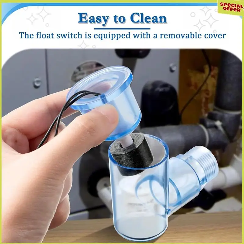 

Поплавковый выключатель A34R SS2 L-образной формы, 1 упаковка адаптера 3/4 дюйма и поплавковый выключатель с проводами 6 футов для выхода конденсата сливной поддона HVAC