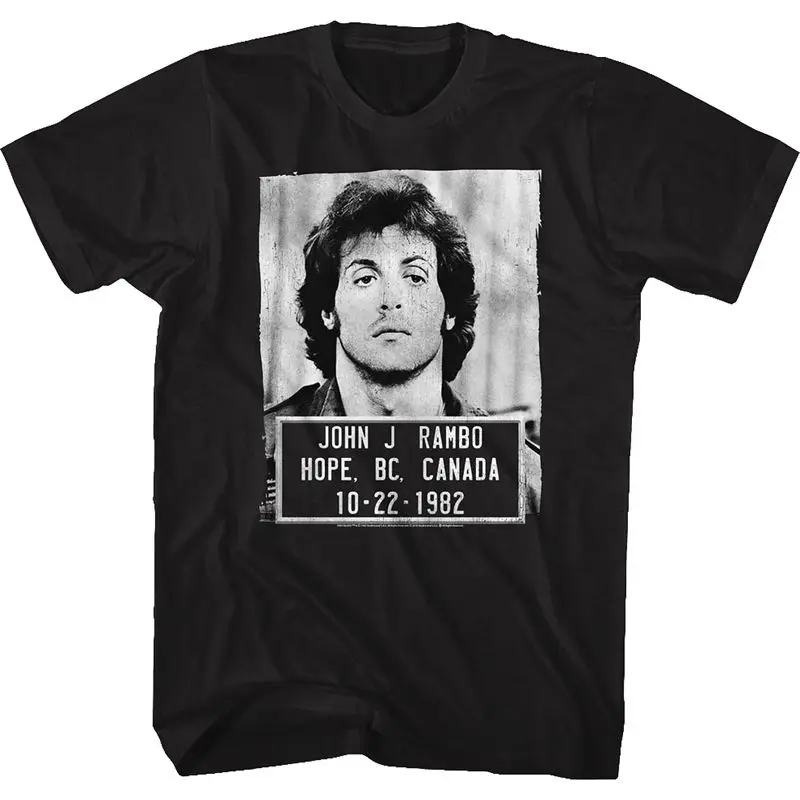 2026Men's John Rambo-Inspired T-Shirt- Iconic Movie Graphic with Rambo Signature & 'Hope ' Print -Casual Short Sleeve Summer Tee