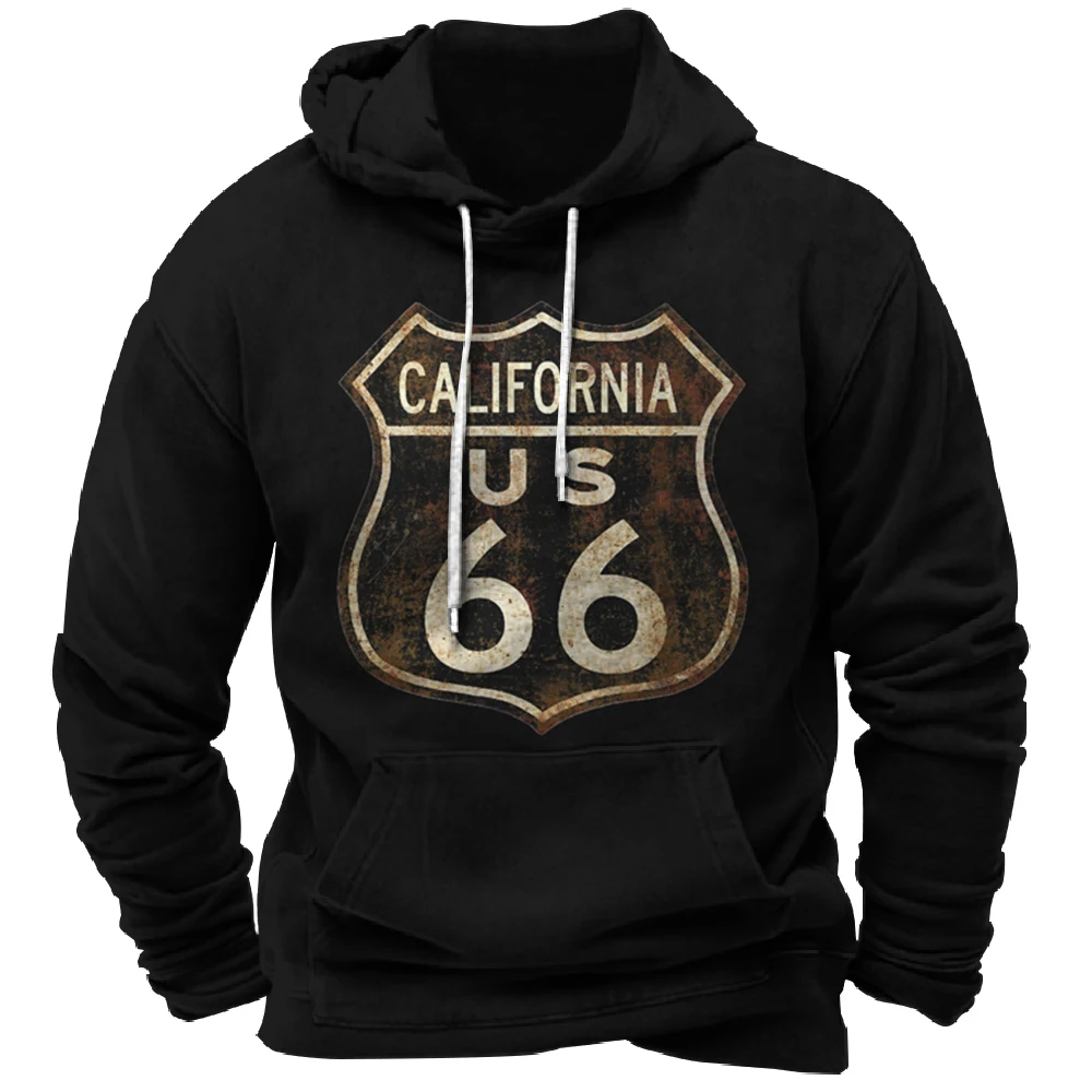 Vintage Fashion Hoodie Route 66 3D Print Hoodies Hoodies Sweatshirts Boy Women Sweats Men's Tracksuits Men Women Hoodie Clothes