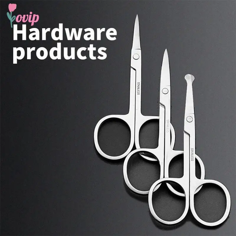 รอบหัวโค้งจมูกหูผม Remover Scissor Trimmer กรรไกรความปลอดภัย