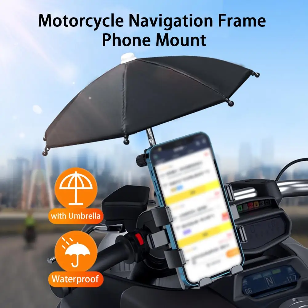 Useful Bike Phone Holder 360 Degree Rotatable Windproof Rainproof Motorcycle Navigation Rack Motorcycle Accessories