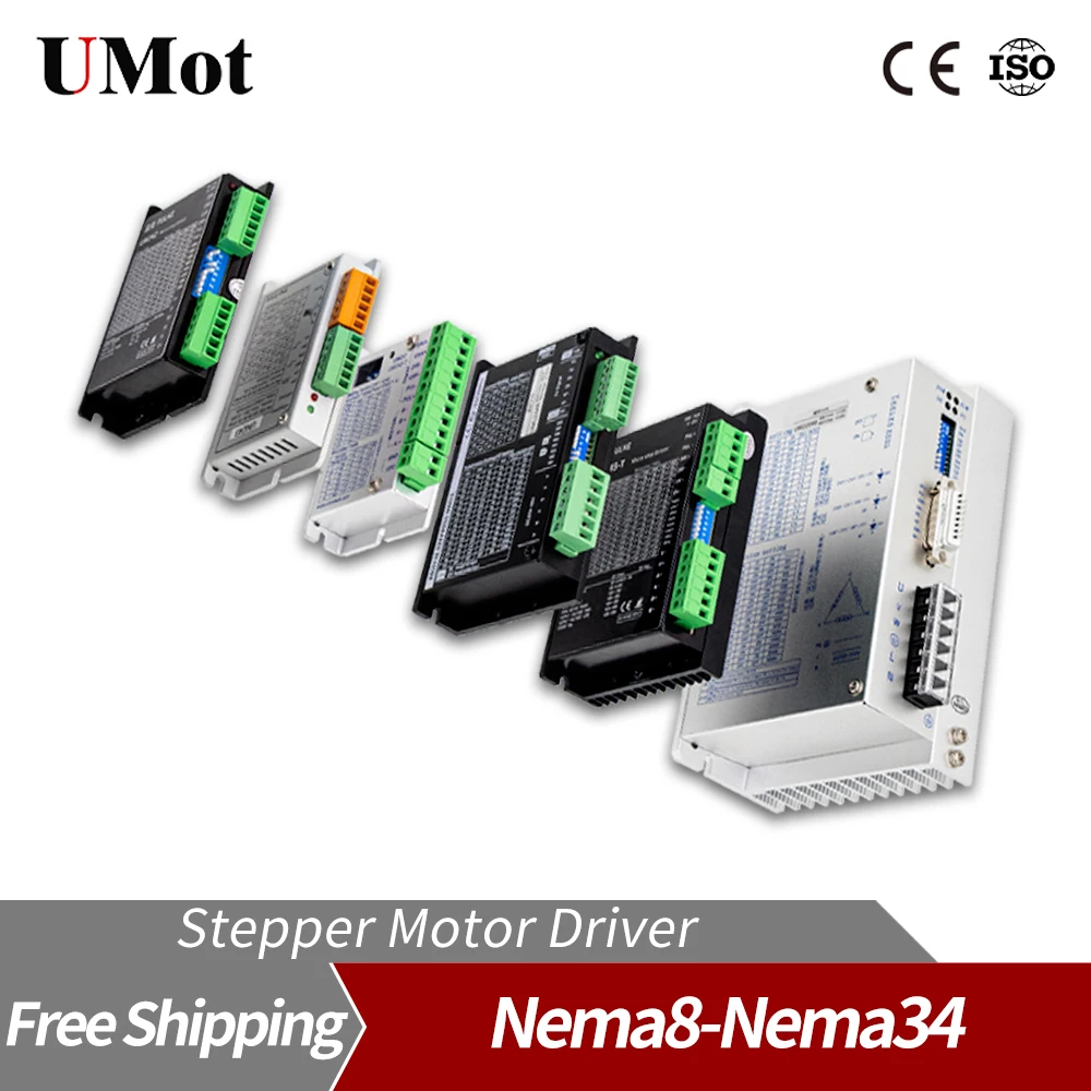 Hybrid Bipolar 2 Phase 5A DC Nema 8/11/14/17/23/24/86 Micro/Mini CNC Axis Stepper Motor Driver Kits Closed Loop Step Motor Set