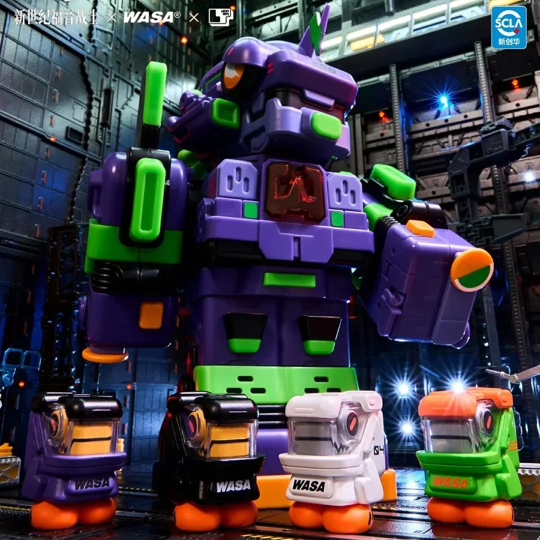 WASA Eva Evangelion 01 Blind Box Mecha Actionfiguren Mystery Box Niedliche Anime-Überraschungstasche Sammlung Modell Charakter Geschenke Spielzeug