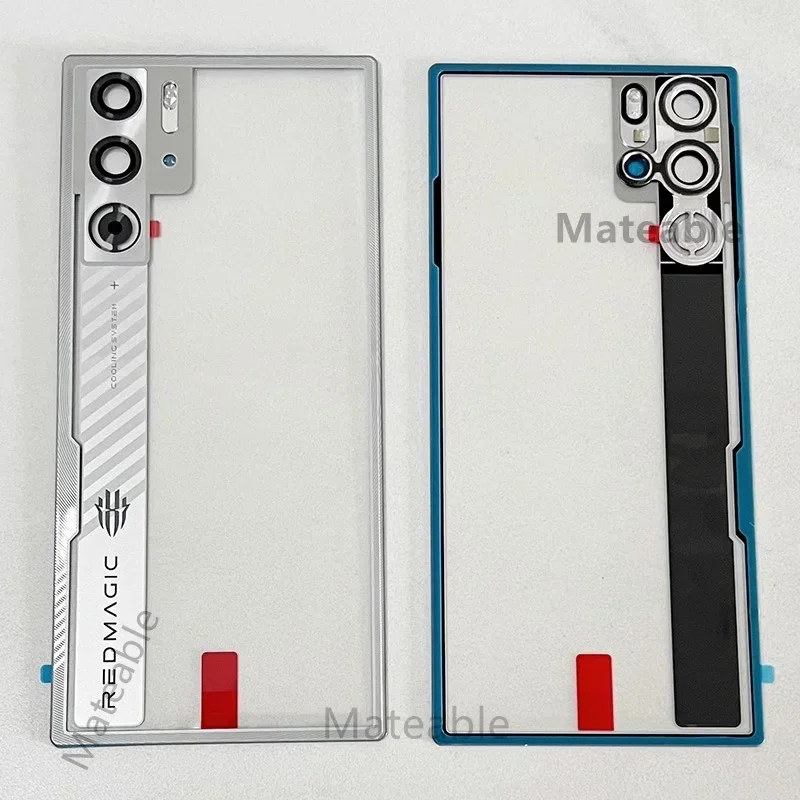 9SPro Back Cover For ZTE Nubia Red Magic 9S Pro Plus Rear Housing Battery Case Replace Repair Spare Parts + Camera Lens