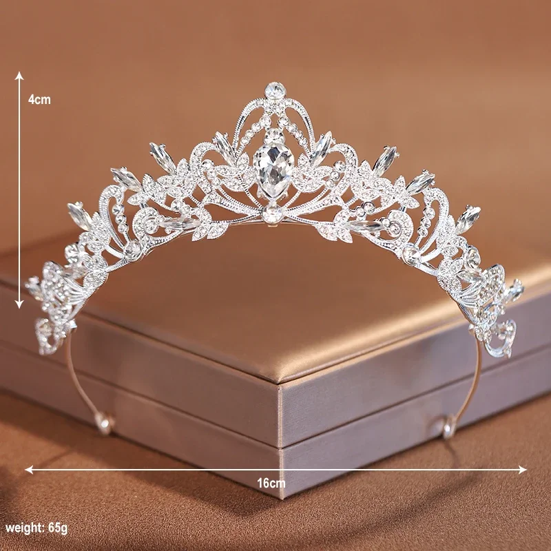 Bridal Headwear Gold-Colour Women's Full Of Classical Temperament Wedding Crown Girl Birthday Dazzling Tiaras image 5