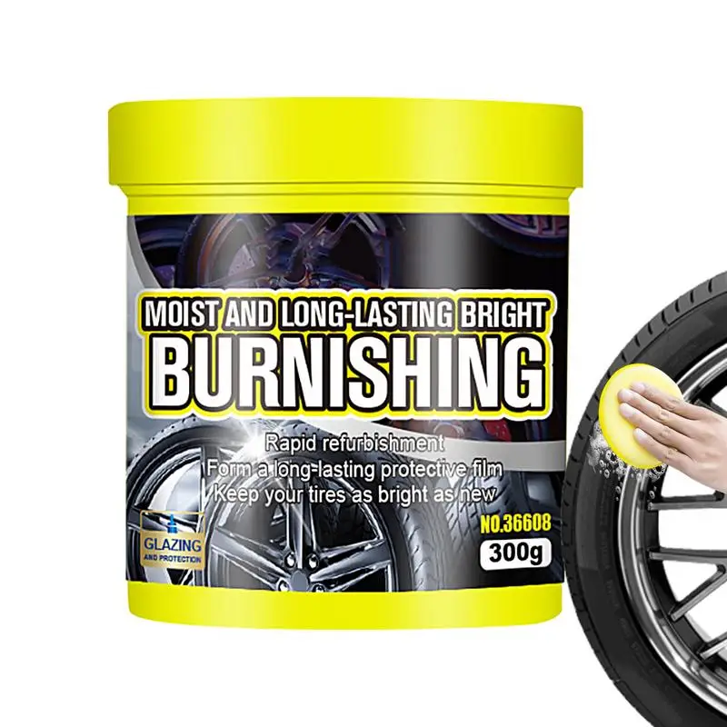 

Wheel Shine For Car Tires High Gloss Tire Shine Tire Coating Paste 300g Tire Restorer Quick Refurbishment Wheel Protector For