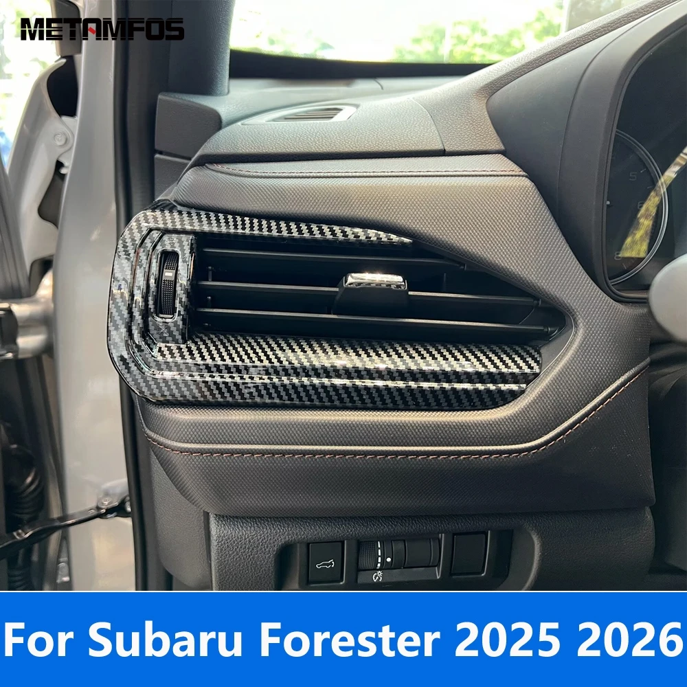 

Боковая передняя крышка вентиляционного отверстия кондиционера, накладка для Subaru Forester 2025 2026, аксессуары для интерьера из углеродного волокна, Стайлинг автомобиля