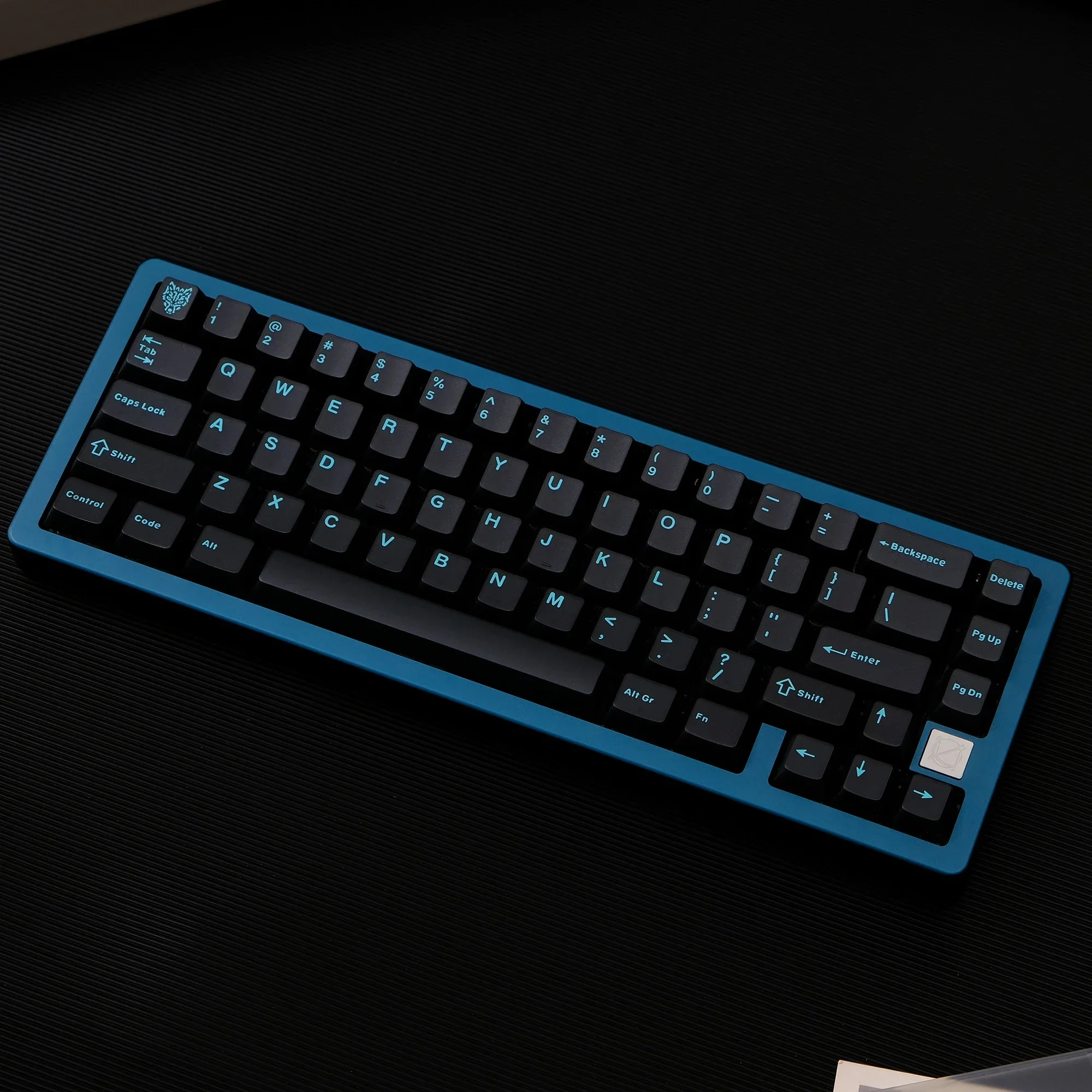 114 Keys Aifei GMK Clone Keycaps Blue ABS Double Shot Cherry Translucent Profile for 61 64 68 75 87 Mechanical Keyboard AULA F75
