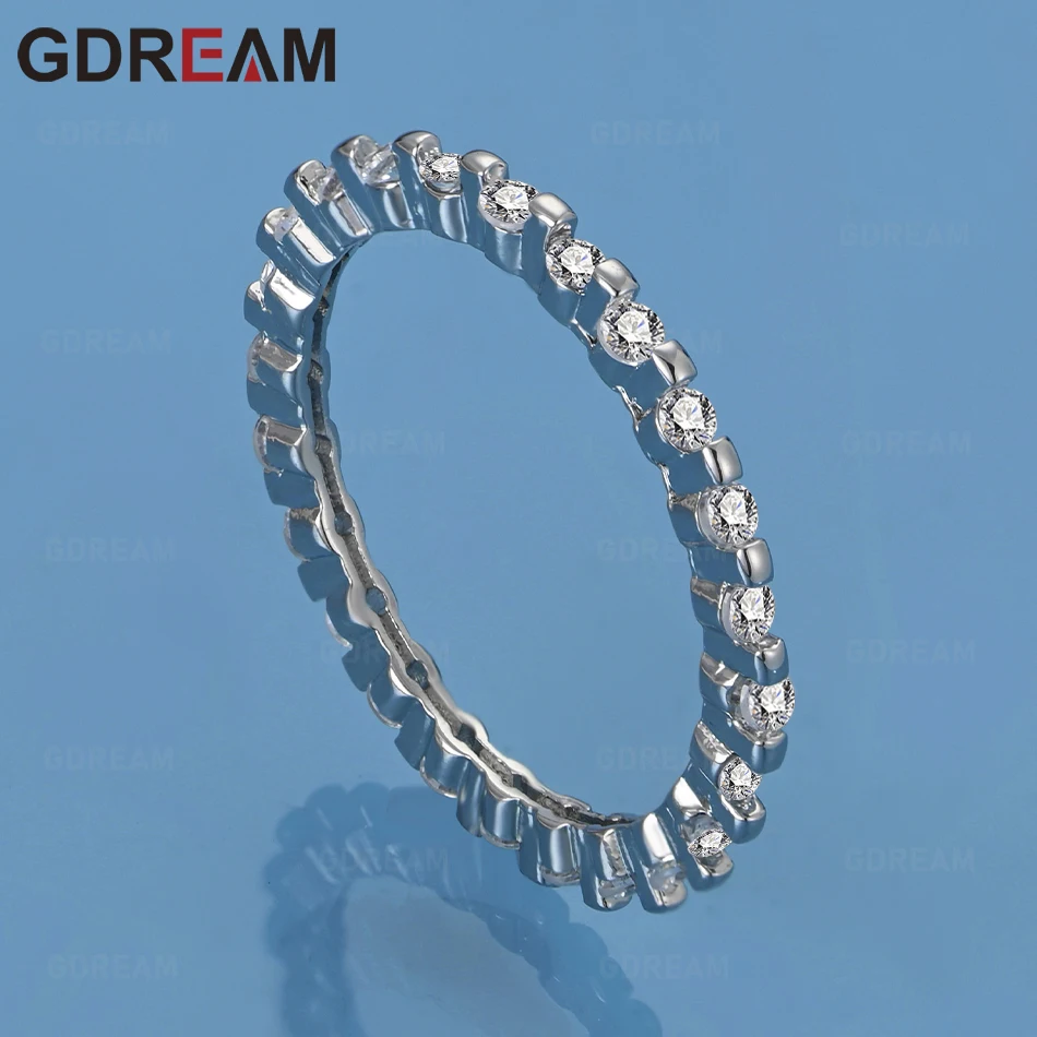GDREAM 925 Sterling Silver Patterned Openwork Zircon 7-10# Ring, Everyday Accessory For Women, Simple And Elegant Jewelry