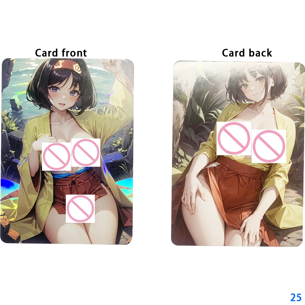 Anime Rem Sexy Fully Nude Collection Card Refractive Color Flash Card Big Chested Big Butt Maid Attire Otaku Gifts 63*88mm