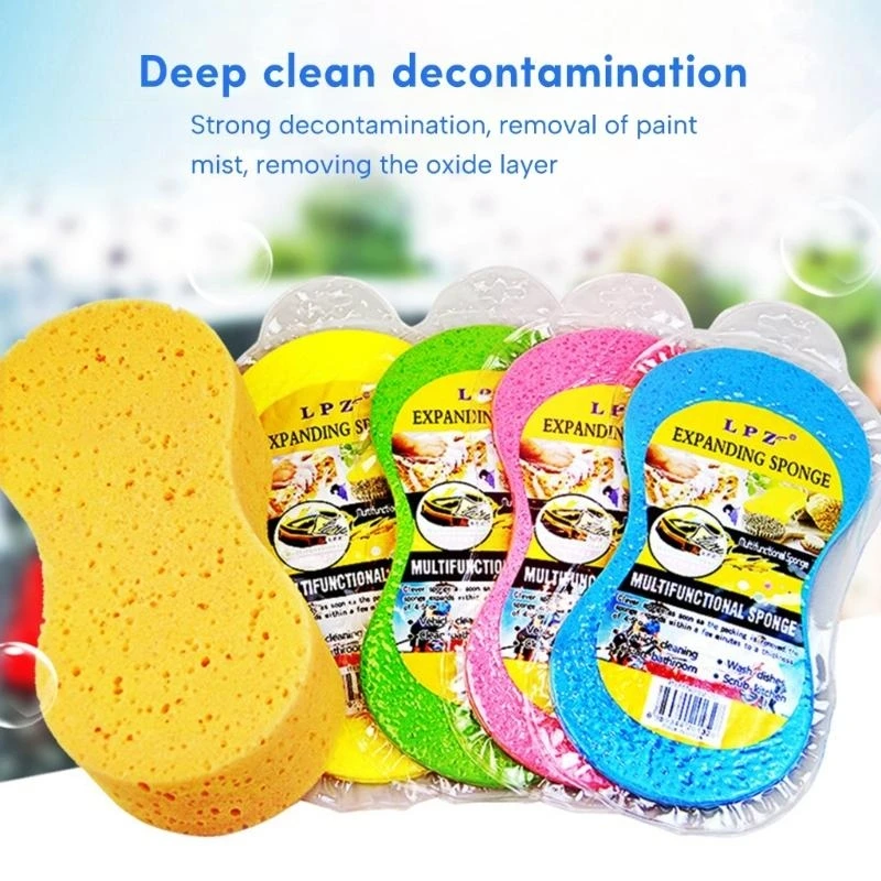 

5xCleaning Sponge Sponge for Car Cleaning Multi-Purpose Waxing Wiping Car Sponge High Foam Car Sponge Pad