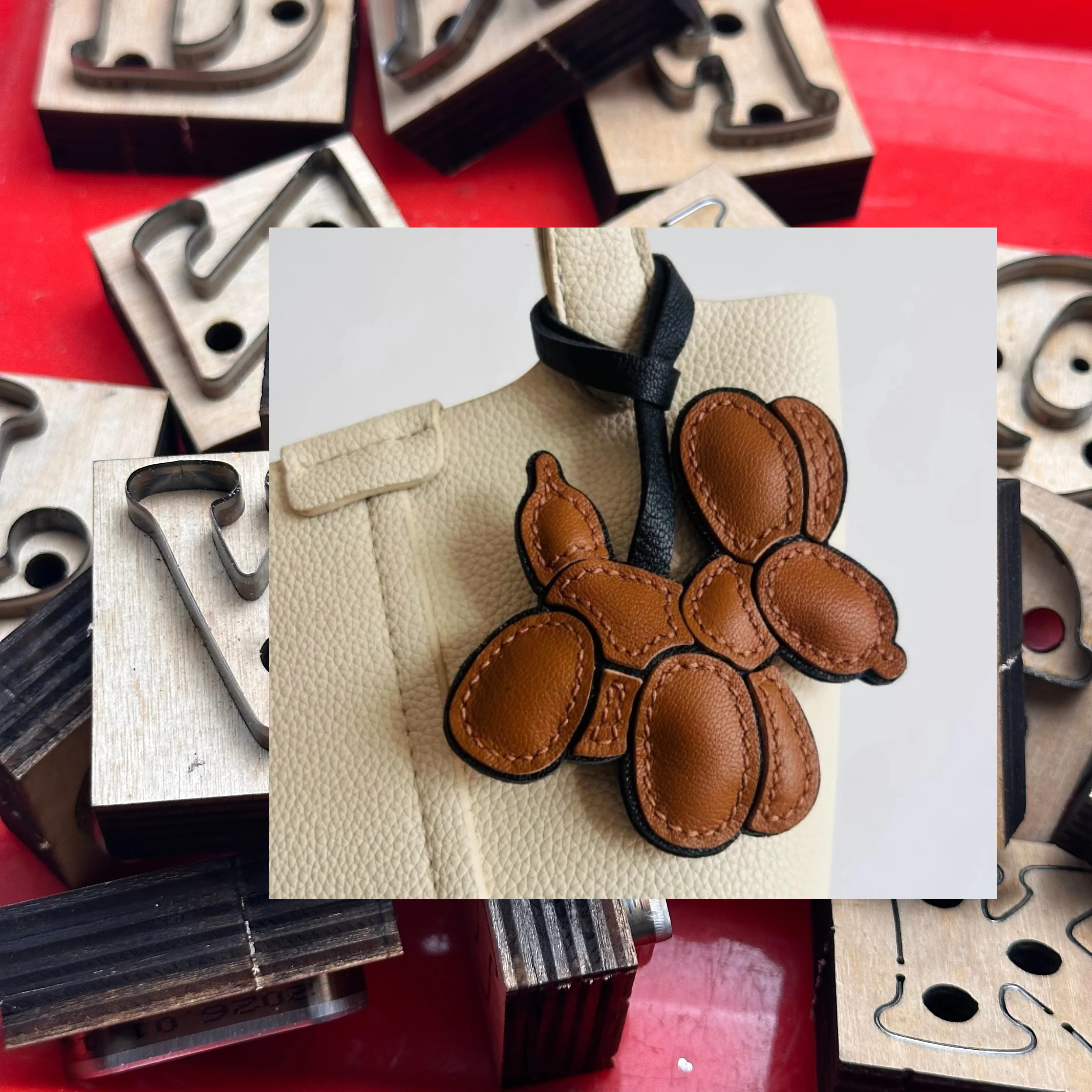 

Leather Pendant Cutting Die Mold, Balloon Dog French Sheepskin Charm Template, Genuine Leather Keychain Craft Cutting Tool