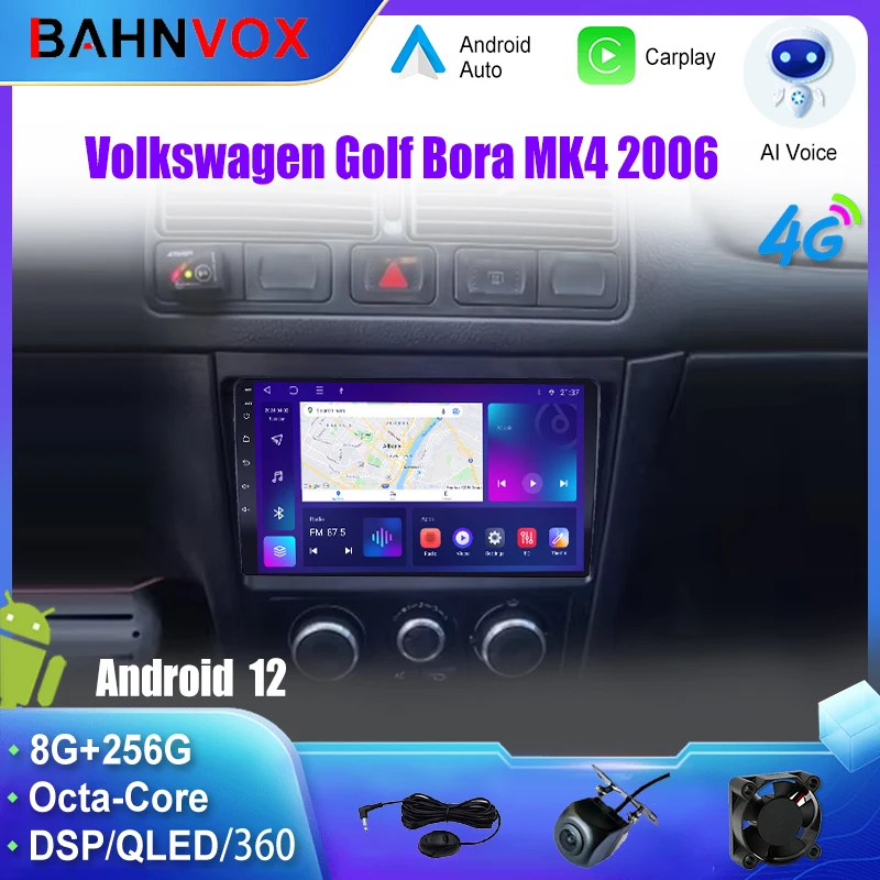 

9" Android 12.0 Car Radio for Volkswagen Golf Bora MK4 2006 Multimedia Video Player Stereo Carplay Head Unit