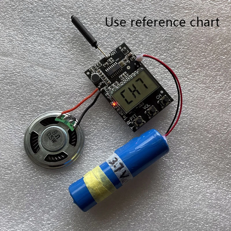 FM Walkie Talkie Circuit Board FM Receiver Board Multi-function FM Transmitter Receiver Module 7 Frequency DC3.3-6V