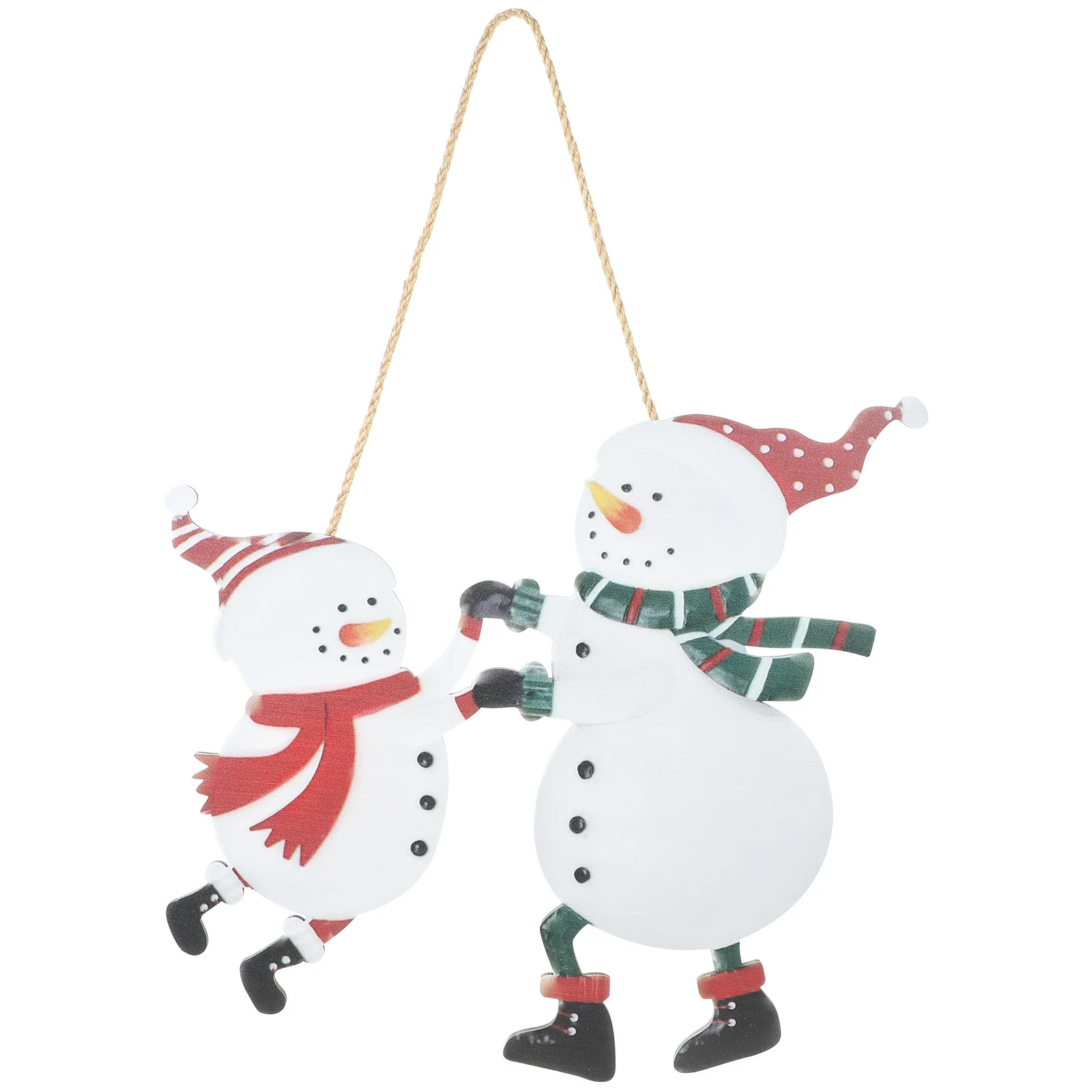 

2pcs Wooden Hanging Tag Cute Snowman Christmas Decorations For Holiday Party Home Door Sign Xmas Front Door Decor Festive Wall