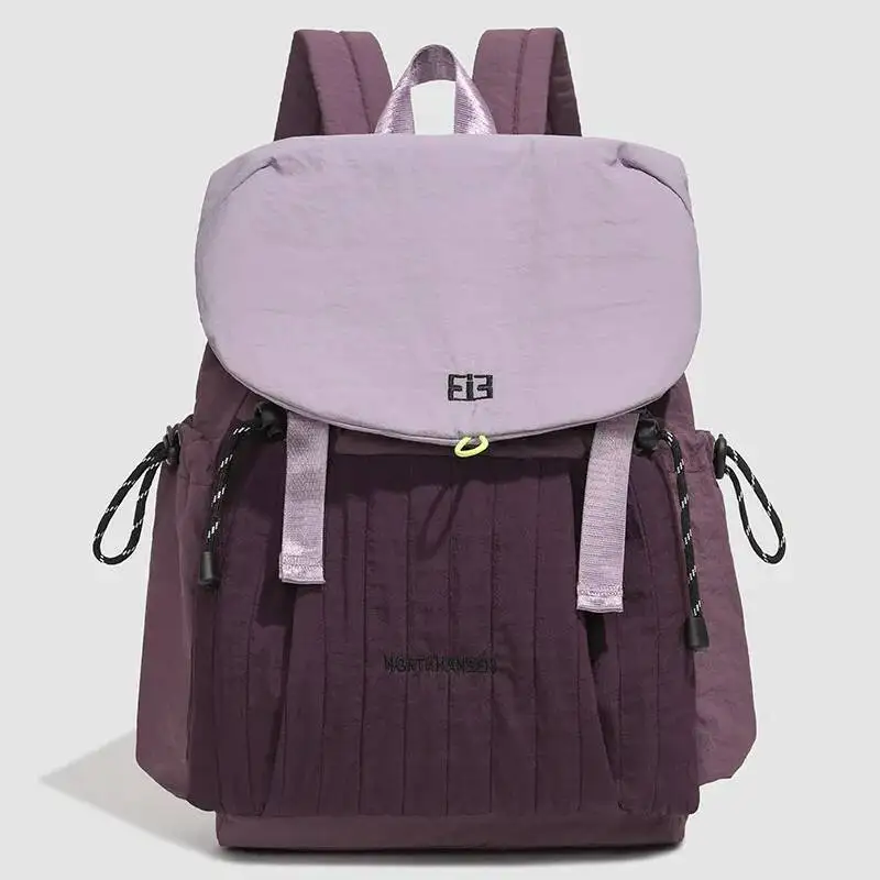 

Модный универсальный рюкзак большой емкости, повседневные сумки на плечо в студенческом стиле, новейший милый рюкзак на шнурке с цветными блоками