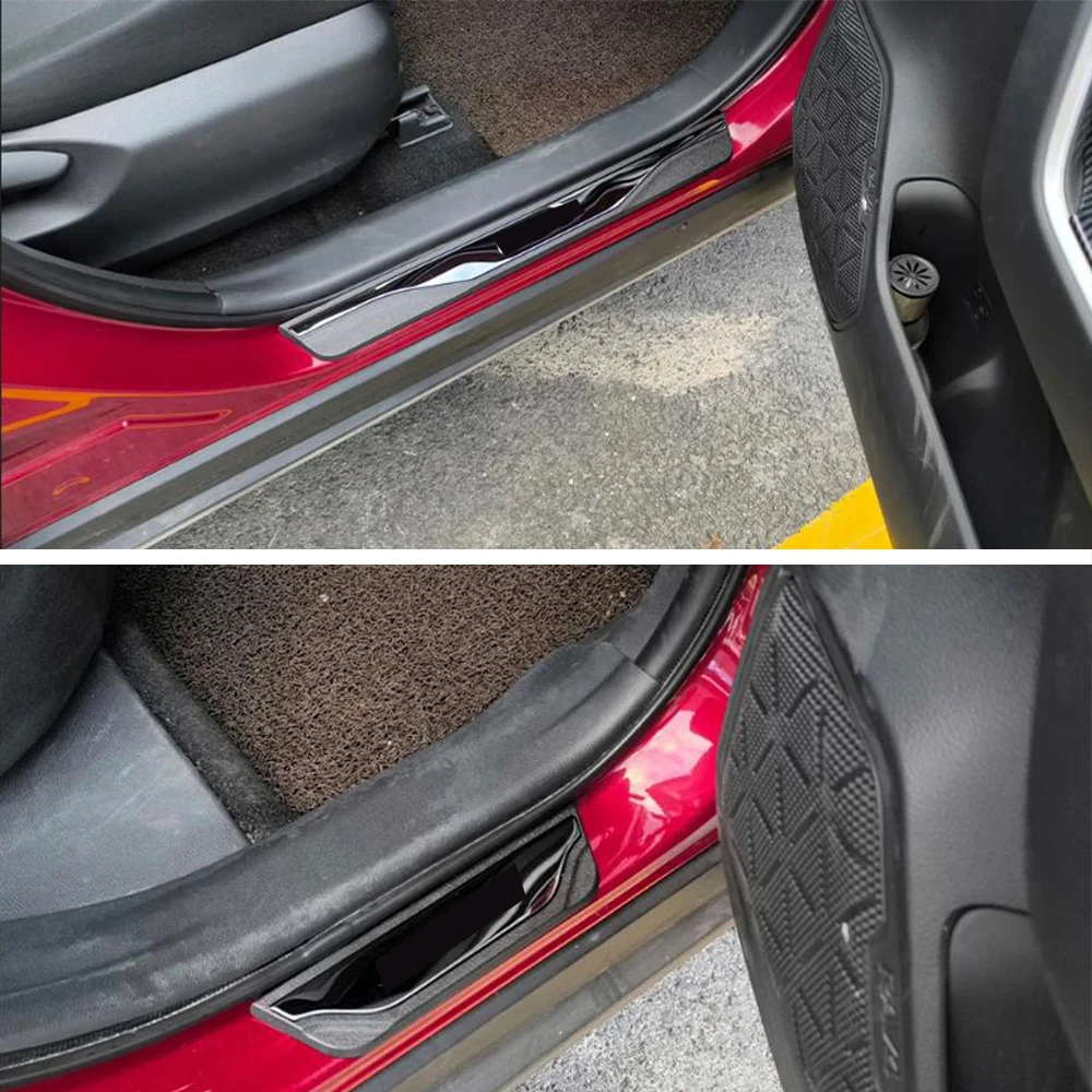 For Geely Atlas BOYUE PRO 2023 2024 Plastic Car Door Sill Scuff Kick Plate Trim Welcome Scuff Pedal Strip Protector