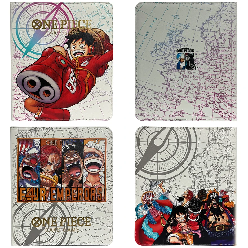 One Piece OPCG Card Binder Luffy Album 25th Anniversary Holder Collcetion Card 540pcs Card Holder 9 Grid PU Gold Stamping Folder