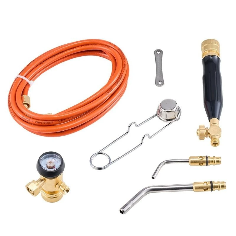

Air Acetylene Torch Kit, Acetylene Gas Welding Tool with 149'' Hose, 2 Welding Tips, CGA200 Regulator & Torch Handle, Gas Brazing Welder for Home DIY Industrial Sites (without Gas Cylinder)