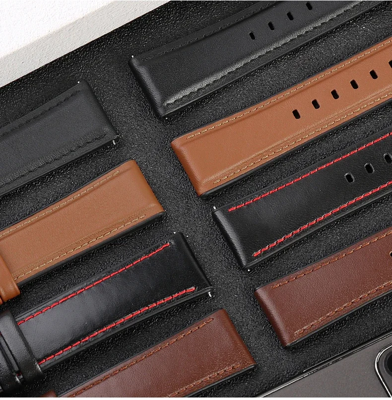 حزام سيليكون من الجلد الطبيعي المقاوم للماء لساعة Redmi Watch 5 Active / 5 Lite البديلة