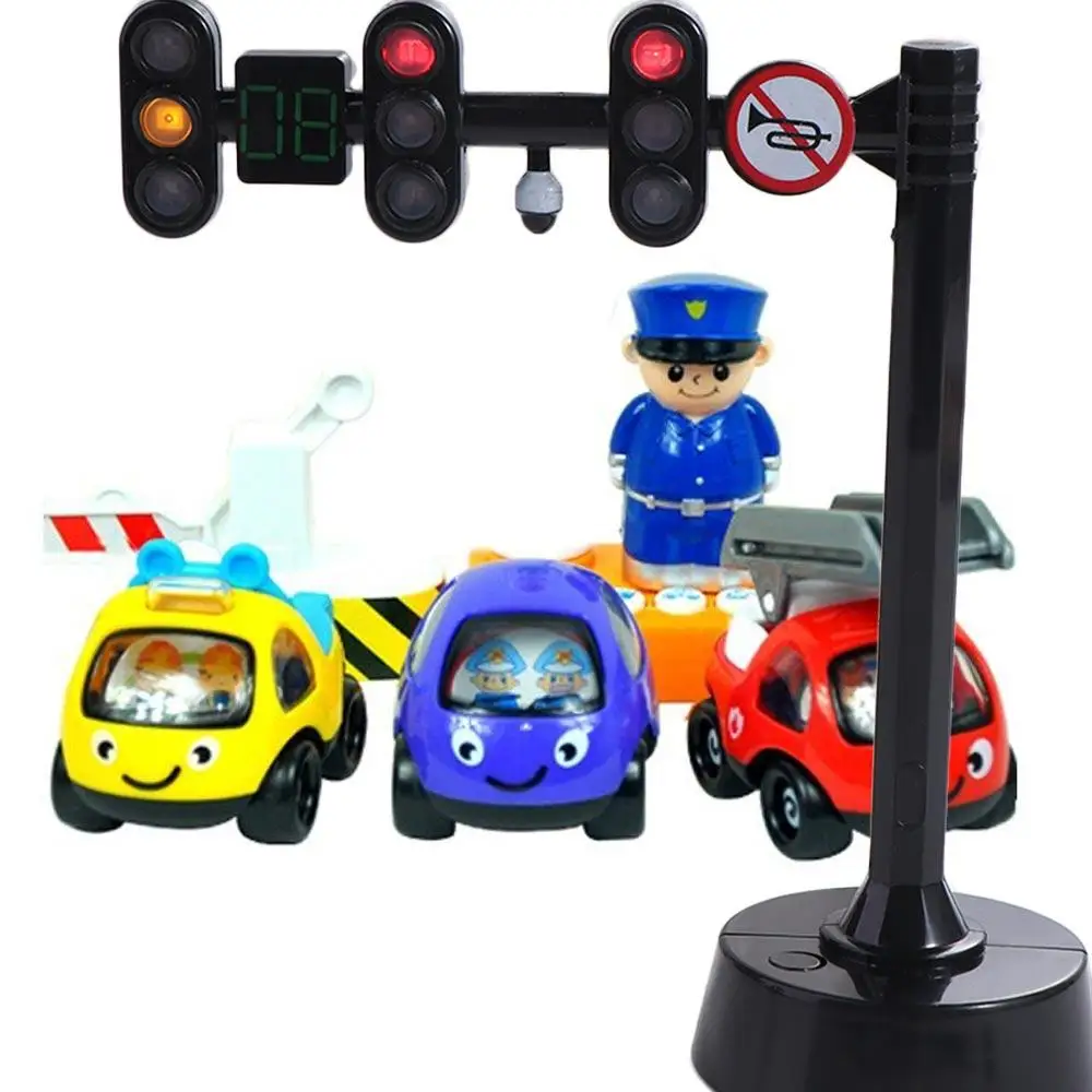 Road Sign Safety Traffic Toy Light Signs Model Mini Mini Stop Model Toys ABS Accessories Traffic Light Building Blocks Kids Gift