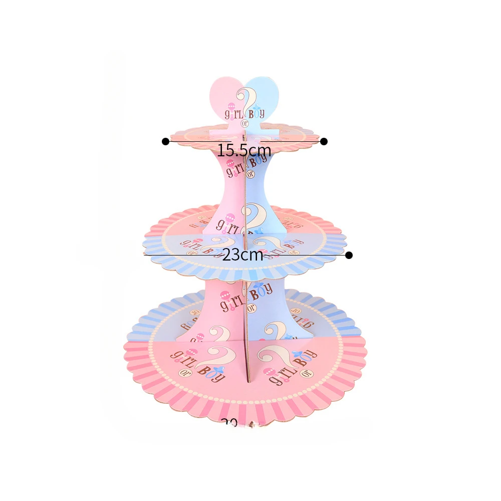 

Three layer plastic shelf birthday party dessert table decoration