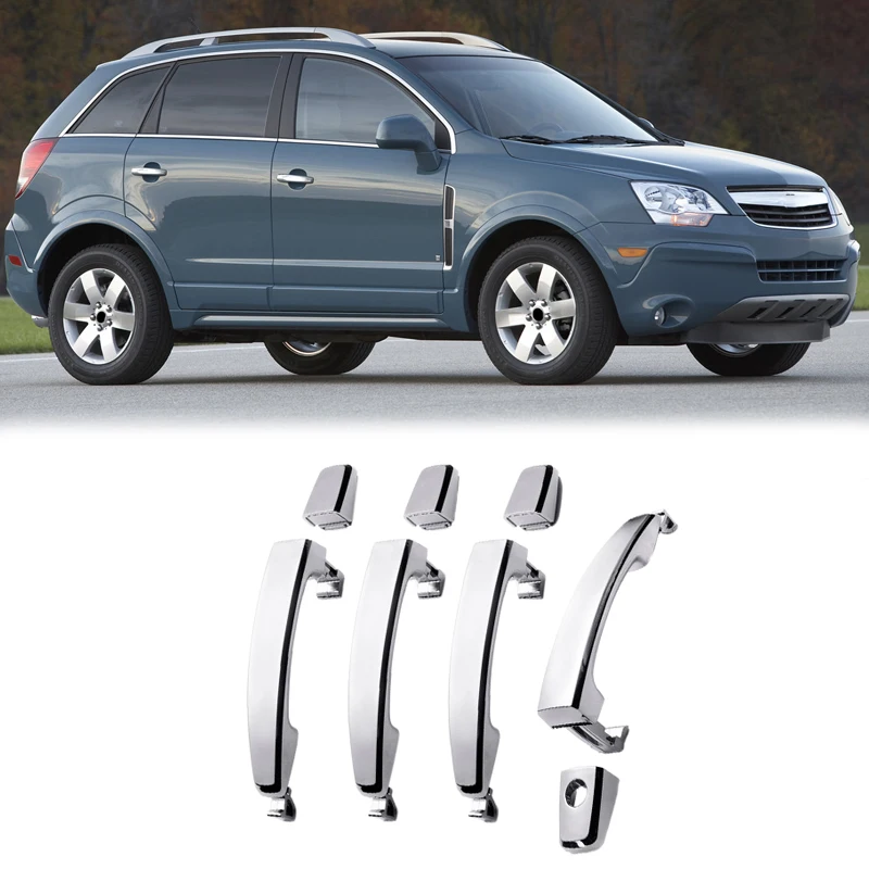 4Pcs Chrome ABS Door Outer Handle Covers for Captiva Sport/Aveo/ Vue 96468254 96468266 96468266