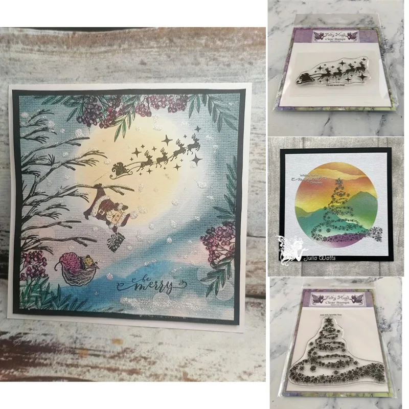 The Christmas tree was tied with floral ribbons Metal cutting dies slimline essentials scrap booking card stencil cut die for