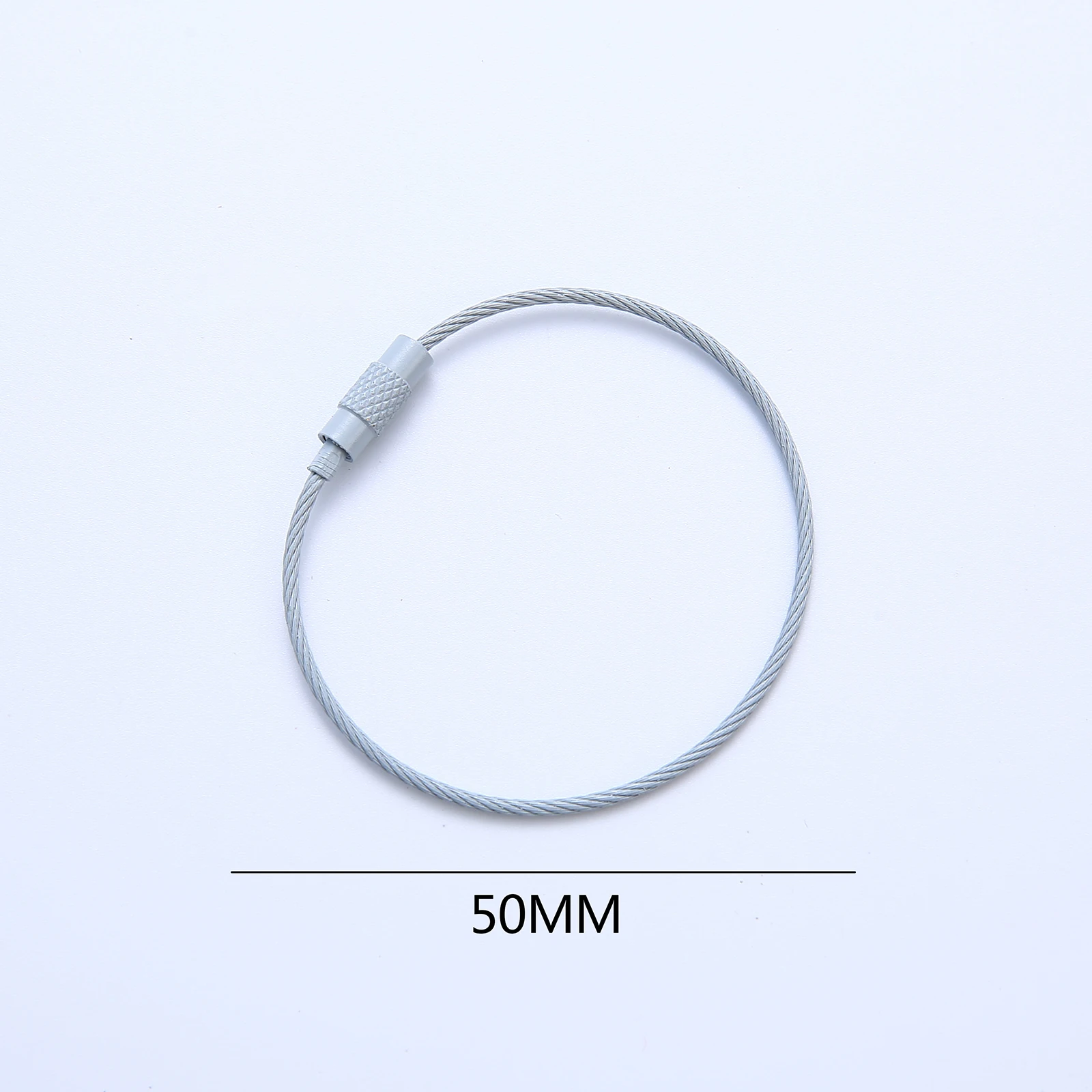 Colorful Stainless Steel Wire Keychain Ring, Outdoor Tool