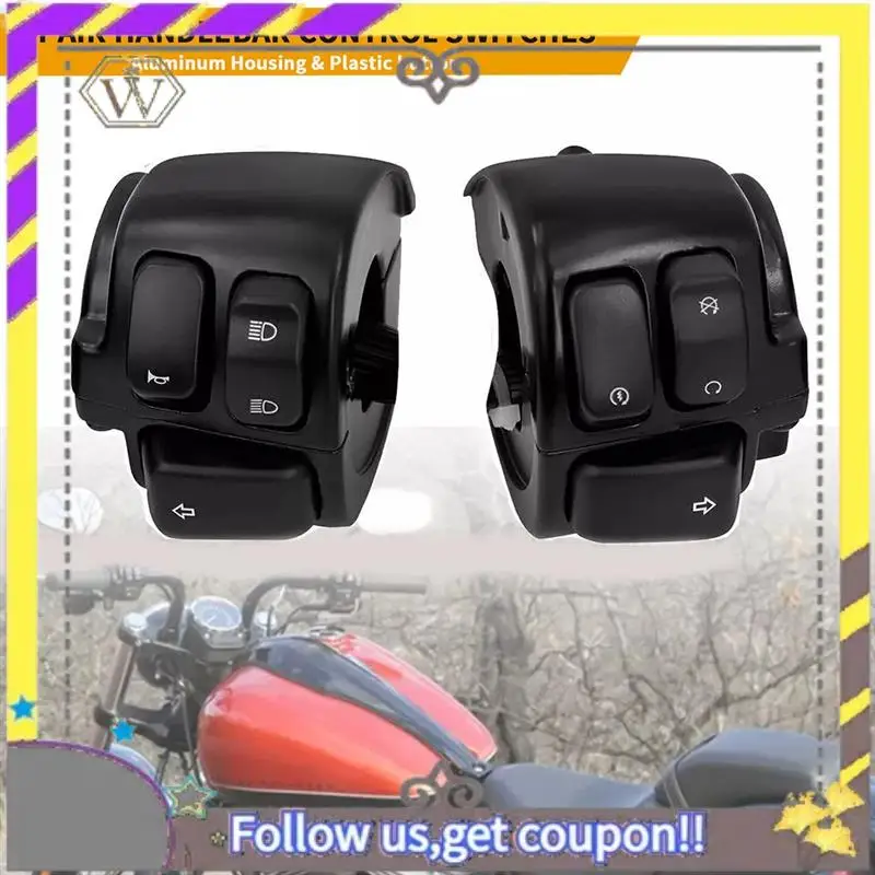 ABXV-1Inch Handlebar Control Switch + Wiring Harness For  Dyna FXDF FXDWG Softail