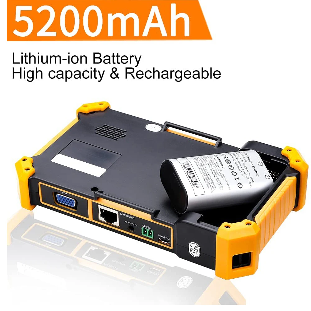 Elecpow HD-3200Plus Professional Camera Tester Monitor Support 4K 8MP CVI TVI AHD SDI CVBS Analog Camera Output/UTP Cable Tester