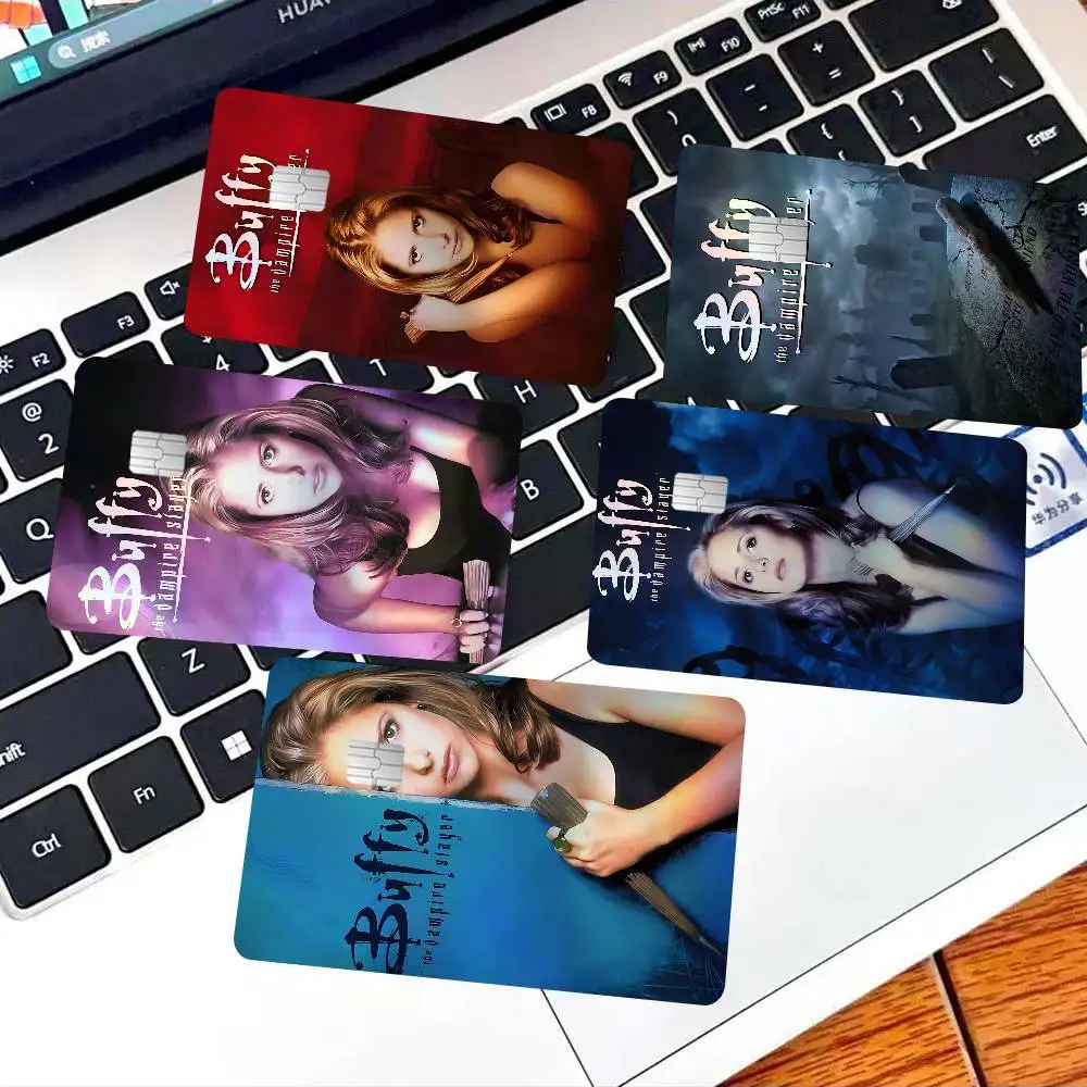 Movie B-Buffy Anime Shiny Laser Bank Card Stickers Waterproof Self Adhesive DIY Ornament